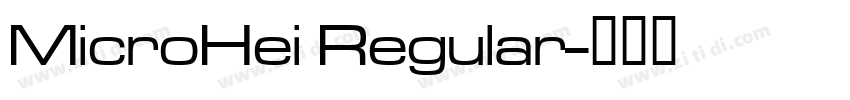 MicroHei Regular字体转换
